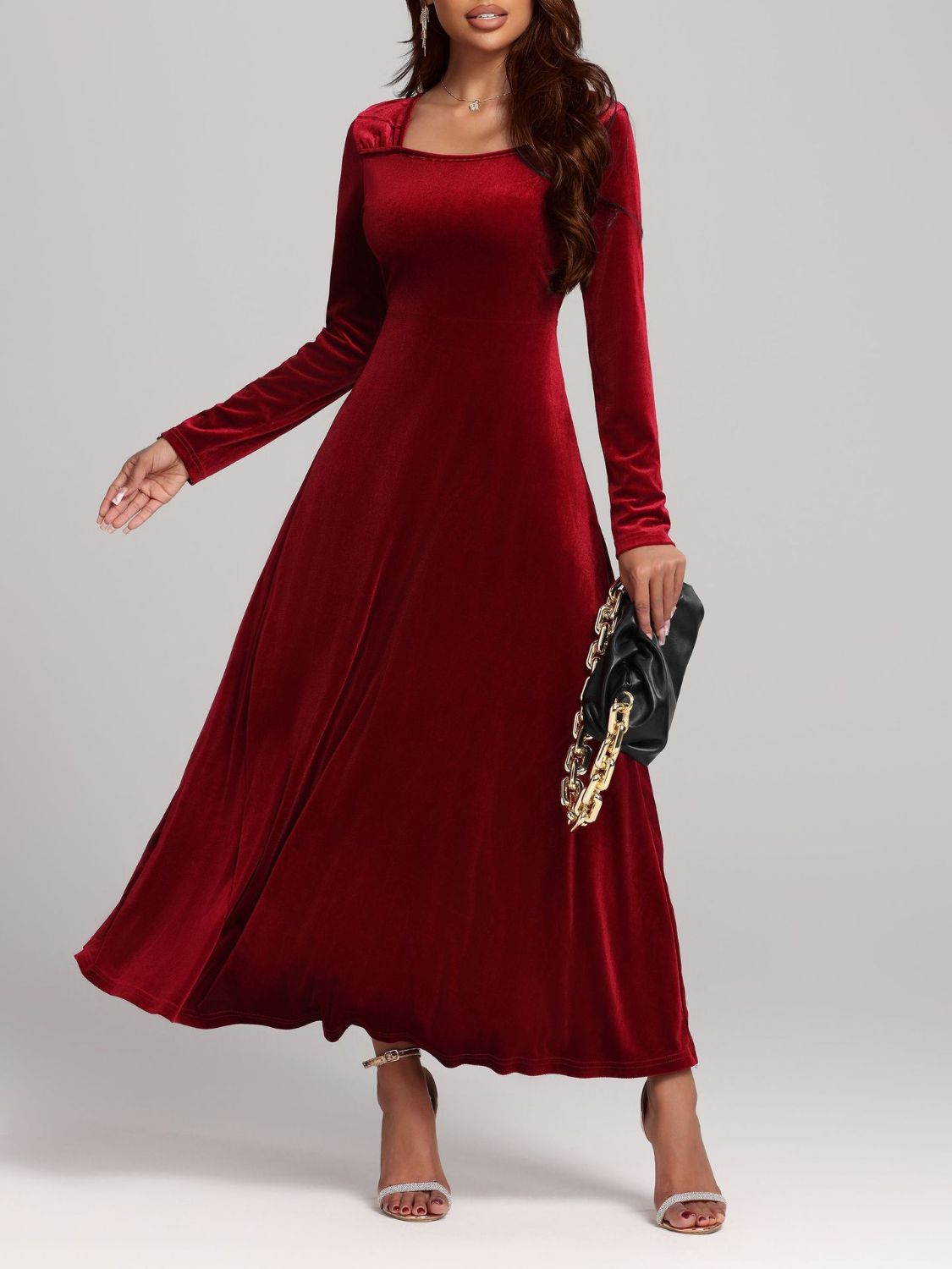 imperia long sleeve velvet dress Women's dress KILLSTAR - Imperia - Velvet - Black - KSRA005080