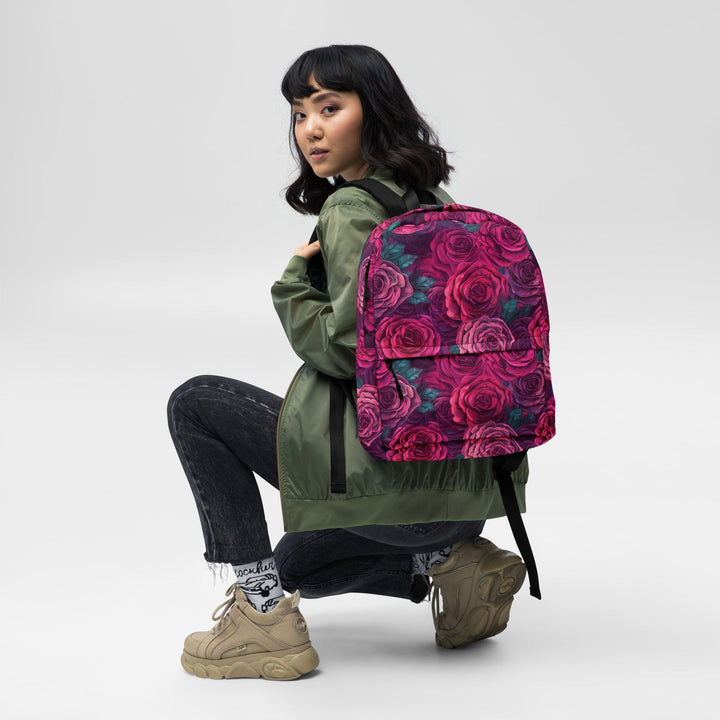 [Floral Bloom] Rose Backpack Backpack The Hyper Culture