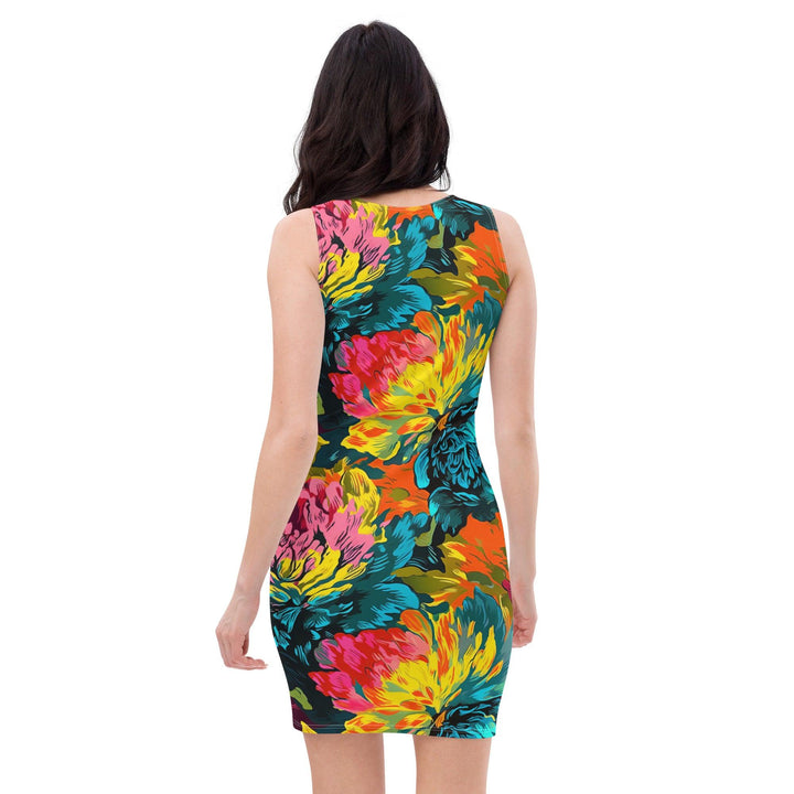 [Floral Bloom] Neon Short Dress Dress The Hyper Culture