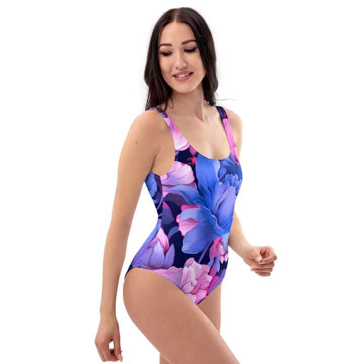 [Floral Bloom] Night Glo One-Piece Swimsuit Swimsuit The Hyper Culture