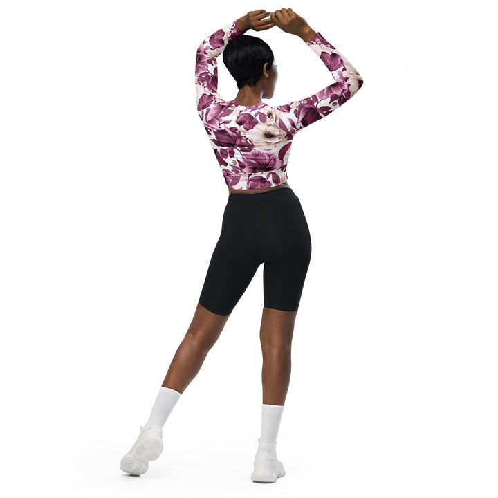 [Floral Bloom] Mauvin Flo Long Sleeve Crop Top T-shirt The Hyper Culture
