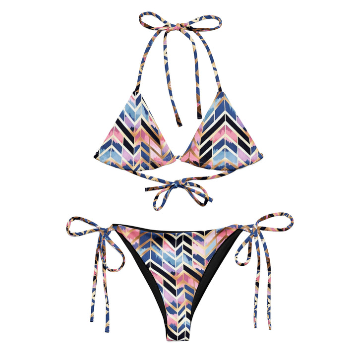[GeoModa] Kleido Fishbone String Bikini Swimsuit The Hyper Culture