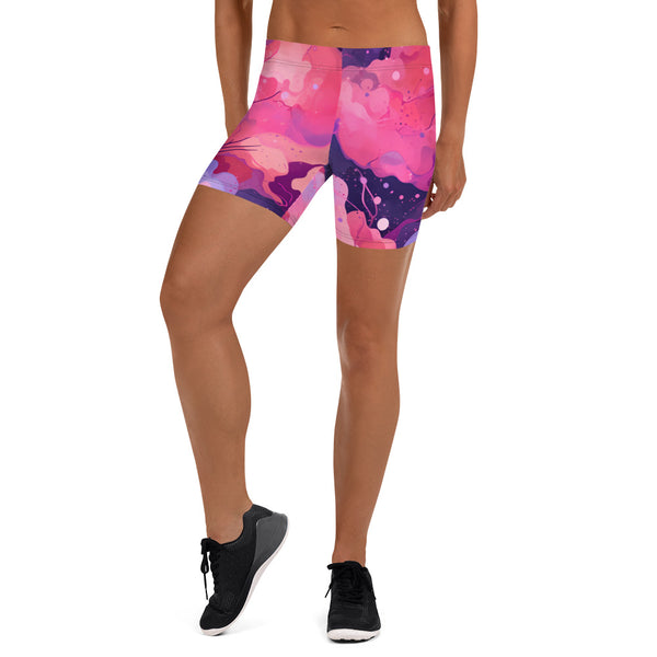 [Luxe Chic] Blush Galactic Tight Shorts Shorts The Hyper Culture