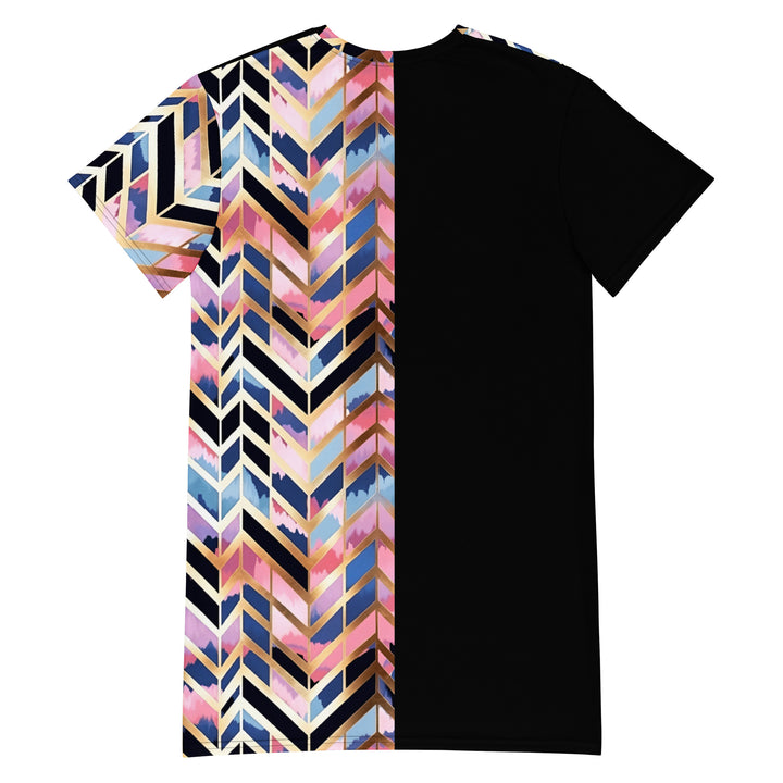 [GeoModa] Kleido Fishbone T-shirt dress Dress The Hyper Culture