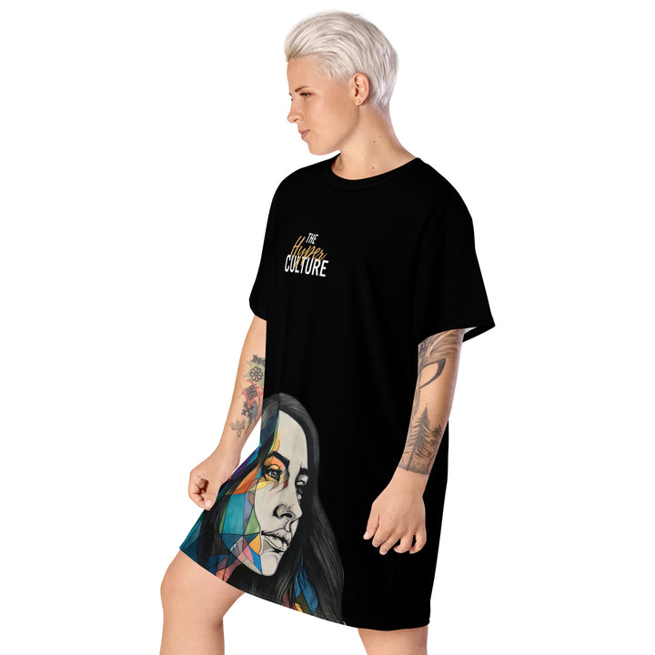 [GeoModa] Crystal Lass T-shirt dress Dress The Hyper Culture