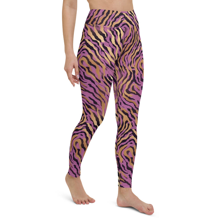 [Wild Side] Purple Stripie Yoga Leggings Leggings The Hyper Culture