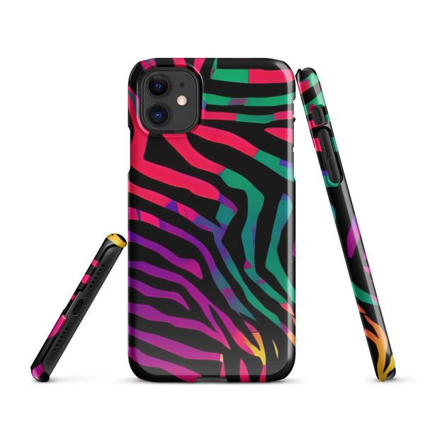 [Wild Side] Neon Zebra Snap case for iPhone® Iphone Case The Hyper Culture
