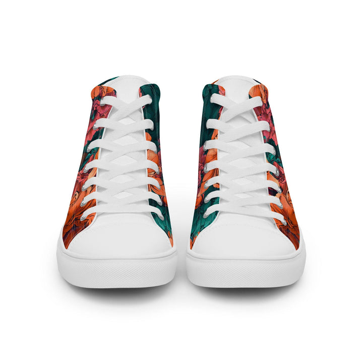[Floral Bloom] Lumina Women’s high top canvas shoes Shoes The Hyper Culture