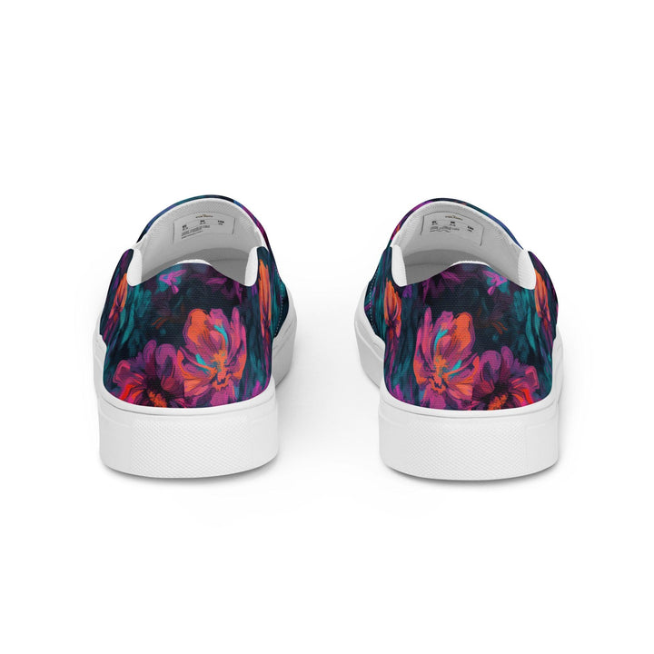 [Floral Bloom] Neon Bloom Women’s slip-on canvas shoes Shoes The Hyper Culture