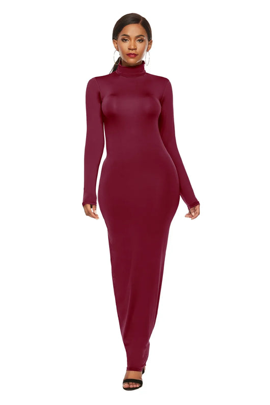 long sleeve bodycon dress burgundy Velvet Burgundy Midi Dress With Long Sleeves: Fall and Winter Special Occasion, Christmas, Plus Size