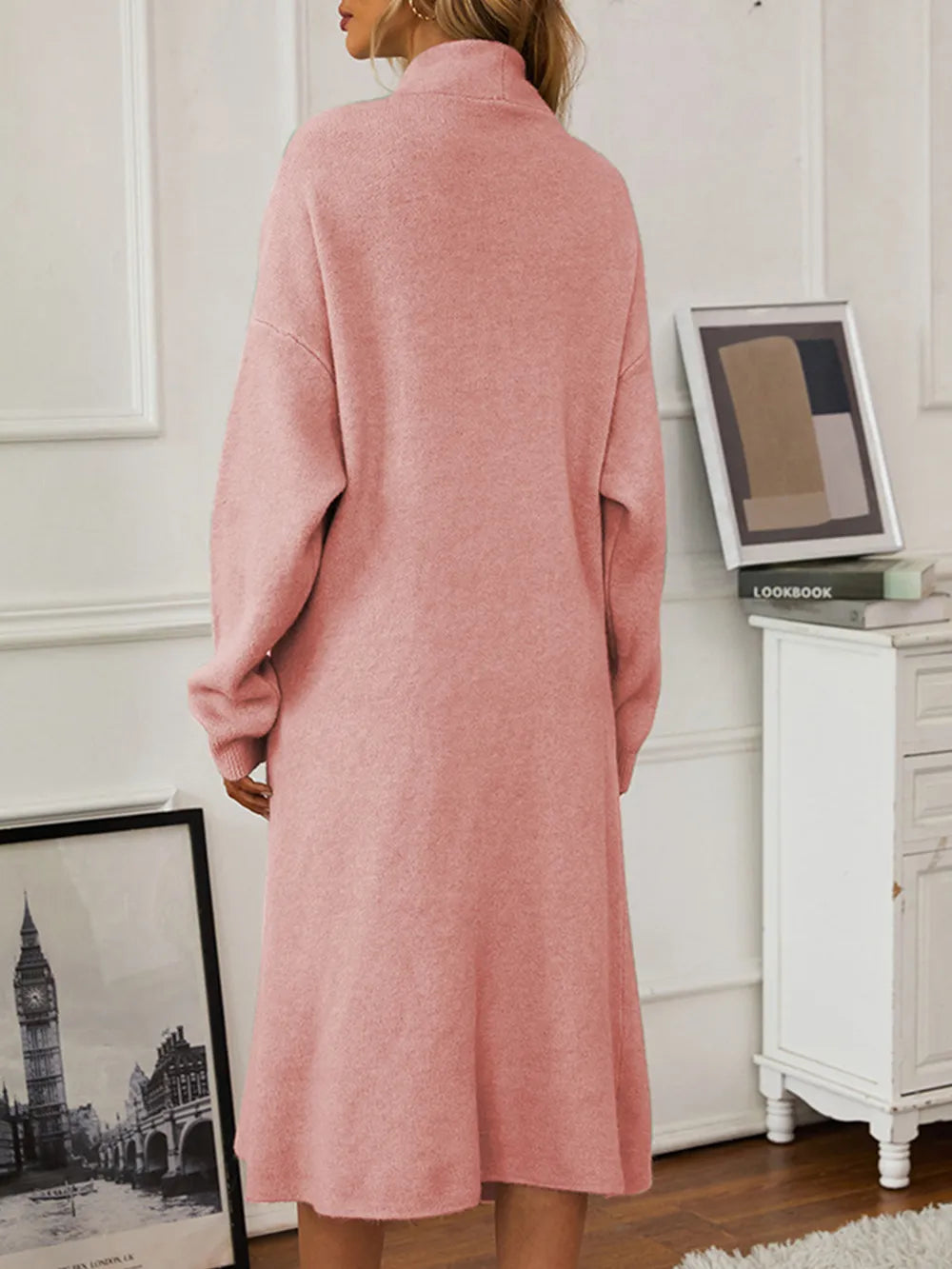 knit pullover sweater and cami dress set Deep Red Ribbed Long Sleeve Cropped Cardigan & Cami Dress Set Rust / XL By Trendsi