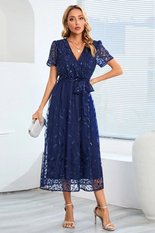 slim fit dress slacks Autumn and Winter Women O Neck Long Sleeve Sequin Dresses Female Elegant Mini Bodycon Dress FT19730 Rosegold / XL main image 0