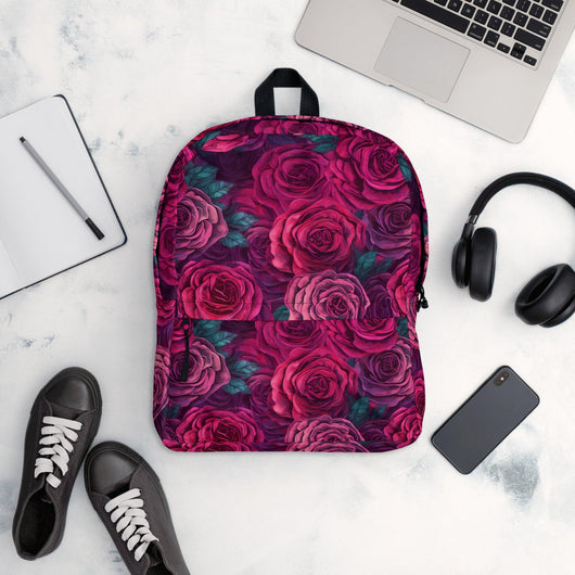 [Floral Bloom] Rose Backpack Backpack The Hyper Culture