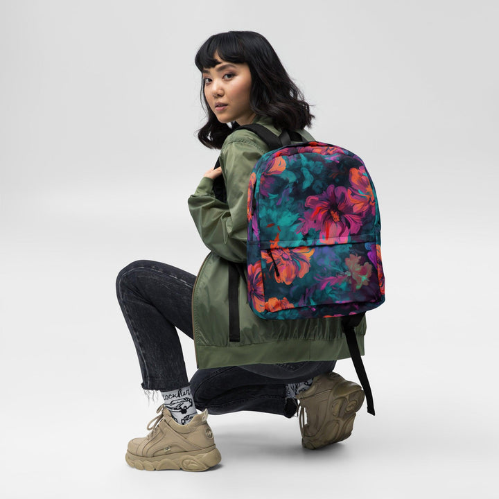 [Floral Bloom] Neon Bloom Backpack Backpack The Hyper Culture