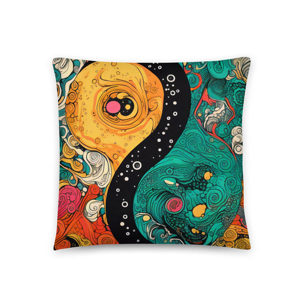 [Yin Yang] Vibrant Chaos Basic Pillow Cushion The Hyper Culture