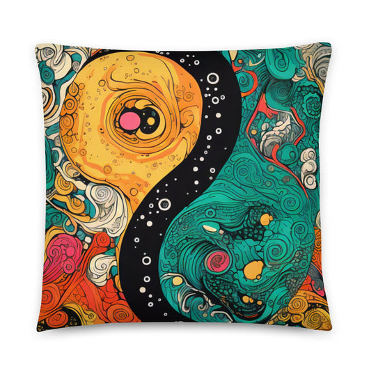 [Yin Yang] Vibrant Chaos Basic Pillow Cushion The Hyper Culture