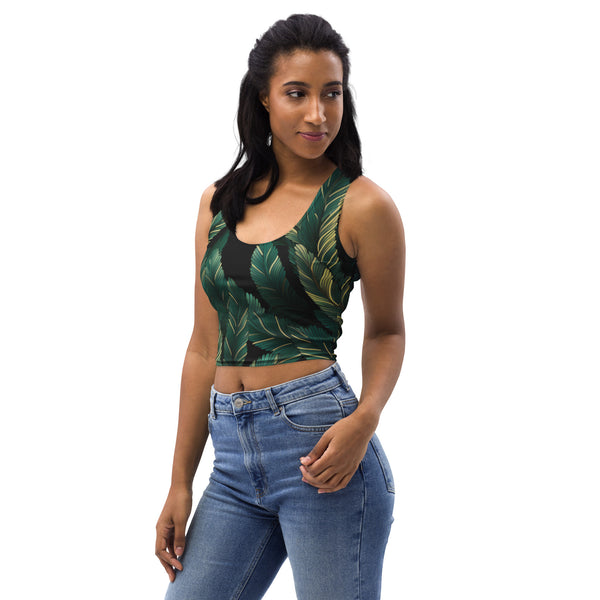 [Floral Bloom] Forest Greenie Crop Top T-shirt The Hyper Culture