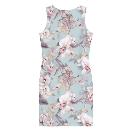[Floral Bloom] Blue Orchid Short Dress Dress The Hyper Culture