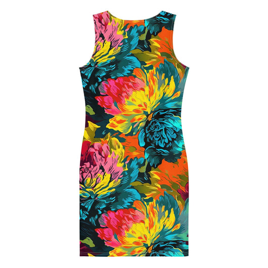 [Floral Bloom] Neon Short Dress Dress The Hyper Culture