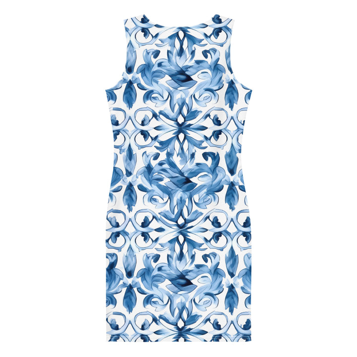 [Luxe Chic] Tapestry Blue Short Dress Dress The Hyper Culture