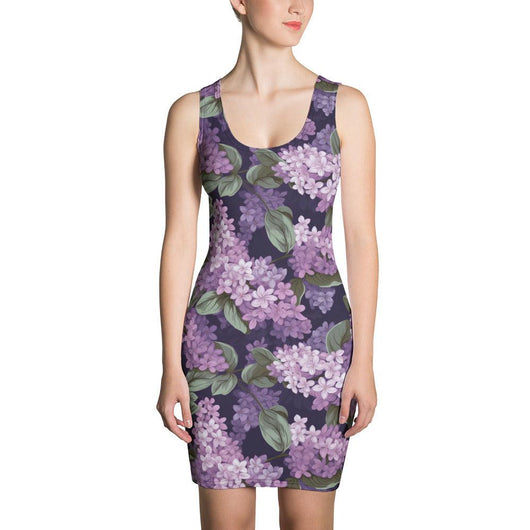[Floral Bloom] Lavender Short Dress Dress The Hyper Culture