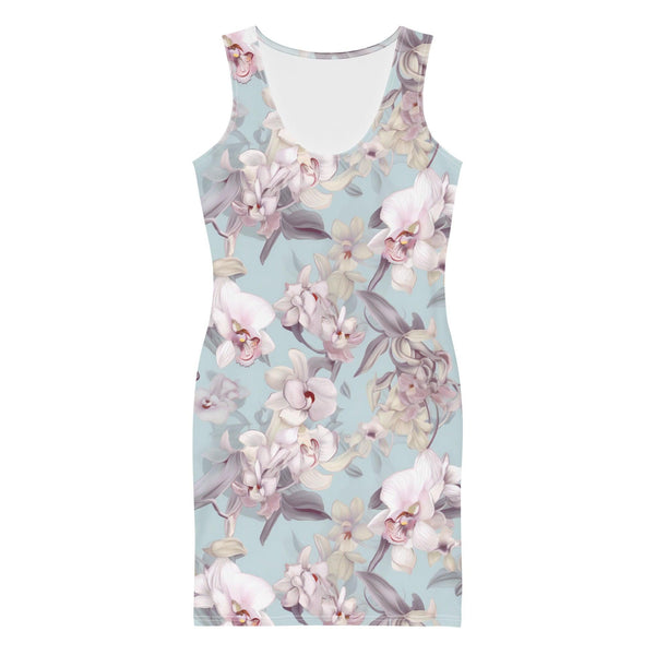 [Floral Bloom] Blue Orchid Short Dress Dress The Hyper Culture