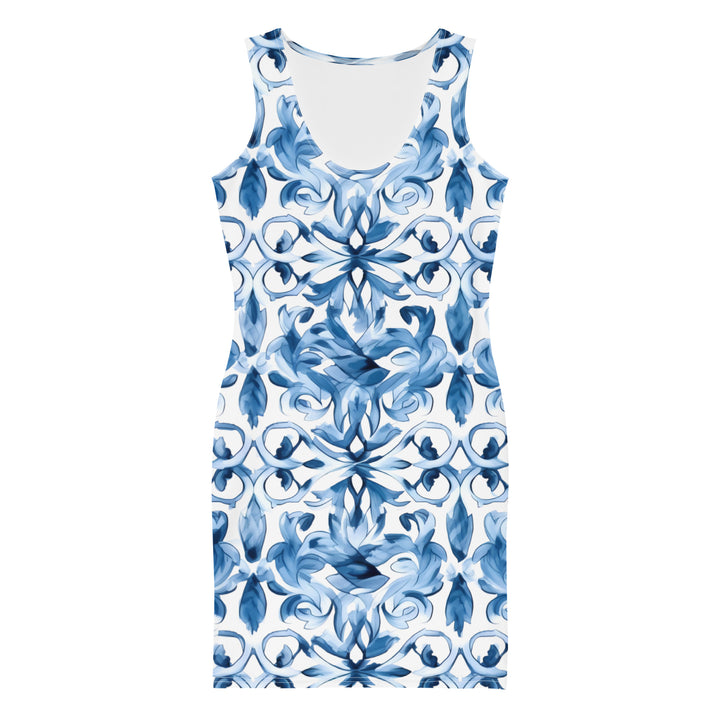 [Luxe Chic] Tapestry Blue Short Dress Dress The Hyper Culture
