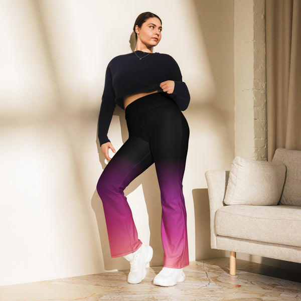[THC Basics] Pink Eclipse Flare Leggings