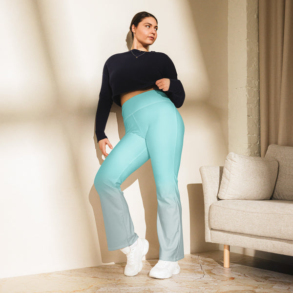 [THC Basics] Frosted Cyan Flare Leggings