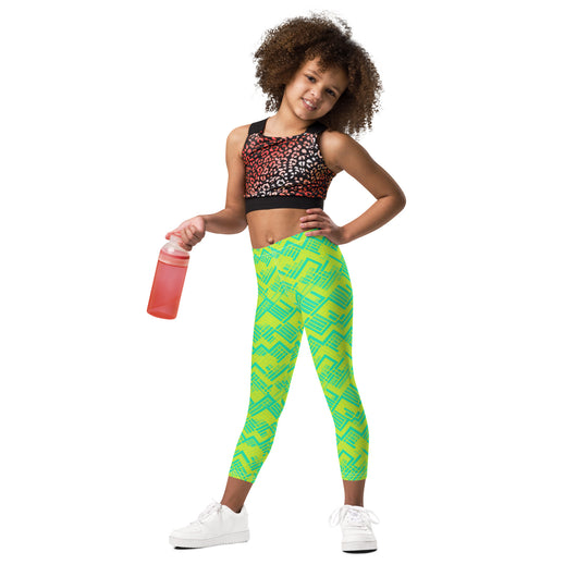 [GeoModa] Lemon Zest Kid's Leggings Kids Leggings The Hyper Culture