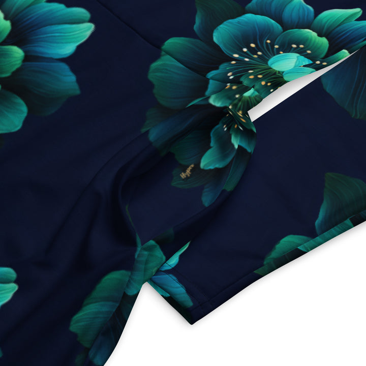 [Floral Bloom] Neon Flora Long Sleeve Midi Dress Dress The Hyper Culture