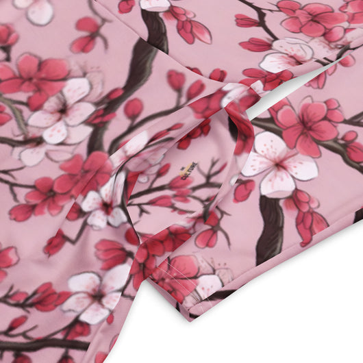 [Floral Bloom] Sakura Strings Long Sleeve Midi Dress Dress The Hyper Culture