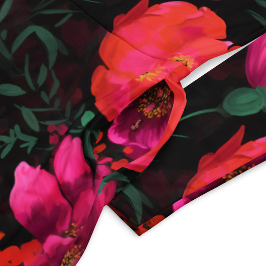 [Floral Bloom] Night Flora Long Sleeve Midi Dress Dress The Hyper Culture