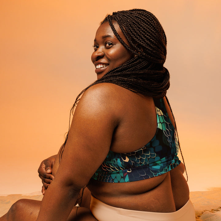 [Wild Side] Slick n Scale Longline sports bra Sports Bra The Hyper Culture