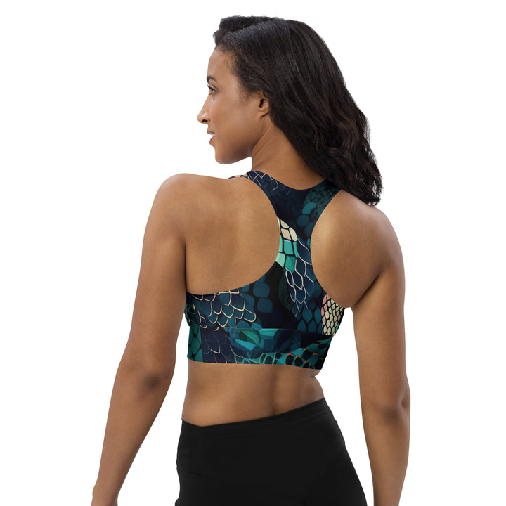 [Wild Side] Slick n Scale Longline sports bra Sports Bra The Hyper Culture