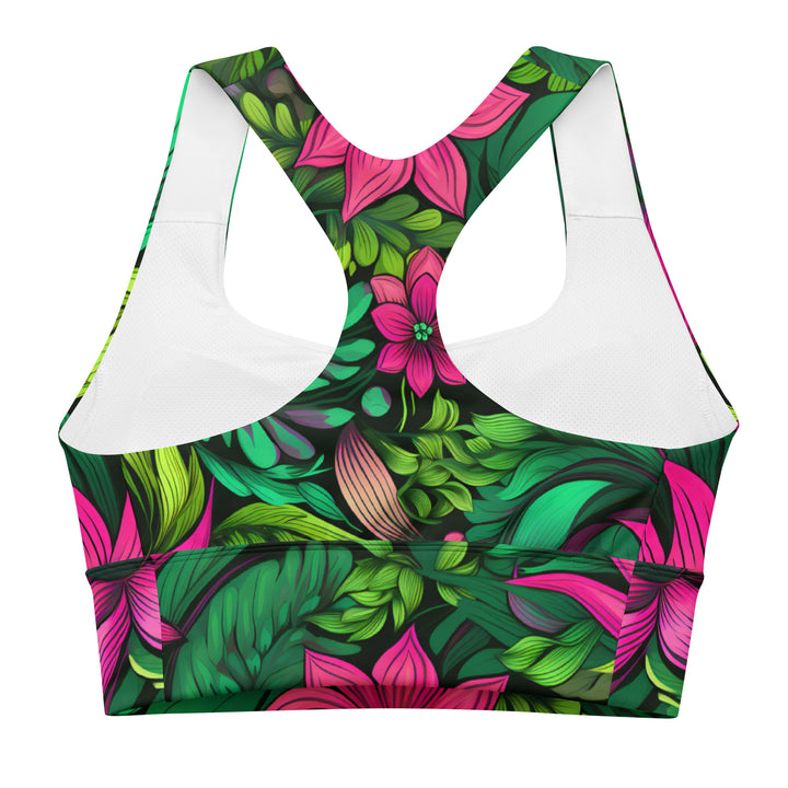 [Floral Bloom] Wild Flora Longline sports bra Sports Bra The Hyper Culture