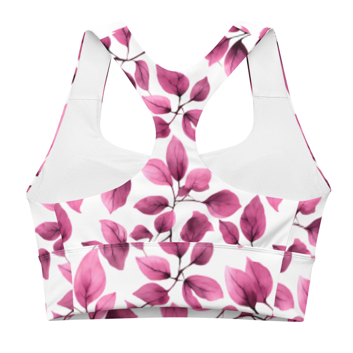 [Floral Bloom] Love Leaf Longline Sports Bra Sports Bra The Hyper Culture