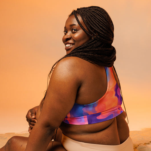 [Luxe Chic] Flamin Hot Longline Sports Bra Sports Bra The Hyper Culture