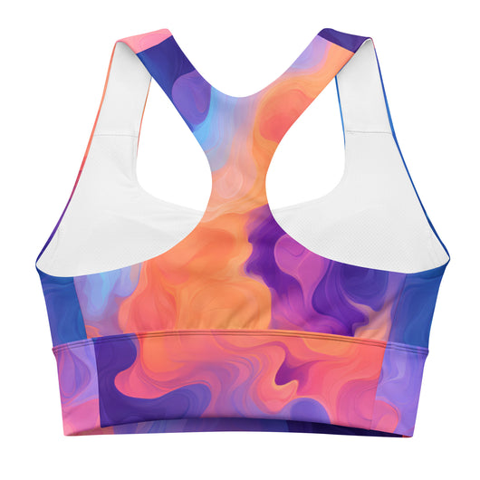 [Luxe Chic] Flamin Hot Longline Sports Bra Sports Bra The Hyper Culture