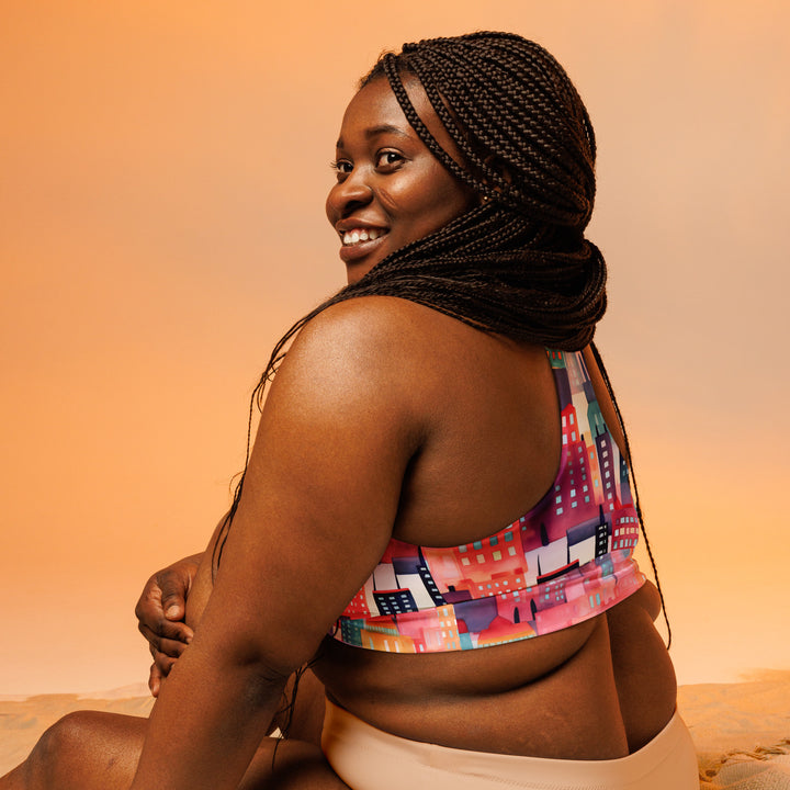 [Odyssey Chic] Talkin Cities Longline Sports Bra Sports Bra The Hyper Culture