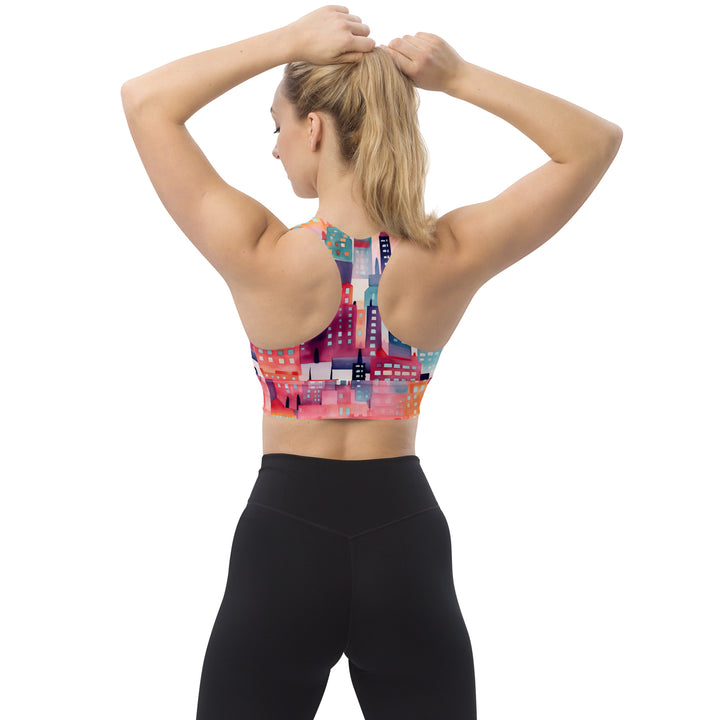 [Odyssey Chic] Talkin Cities Longline Sports Bra Sports Bra The Hyper Culture