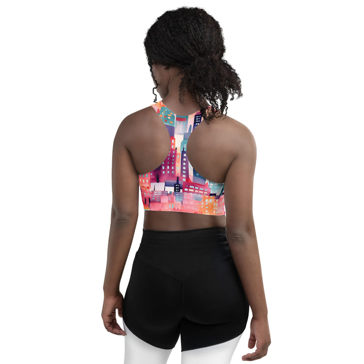 [Odyssey Chic] Talkin Cities Longline Sports Bra Sports Bra The Hyper Culture