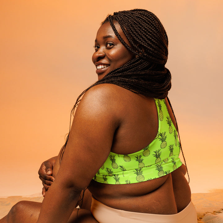 [Fruitilicious] Greenanas Longline Sports Bra Sports Bra The Hyper Culture