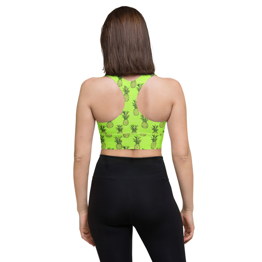 [Fruitilicious] Greenanas Longline Sports Bra Sports Bra The Hyper Culture