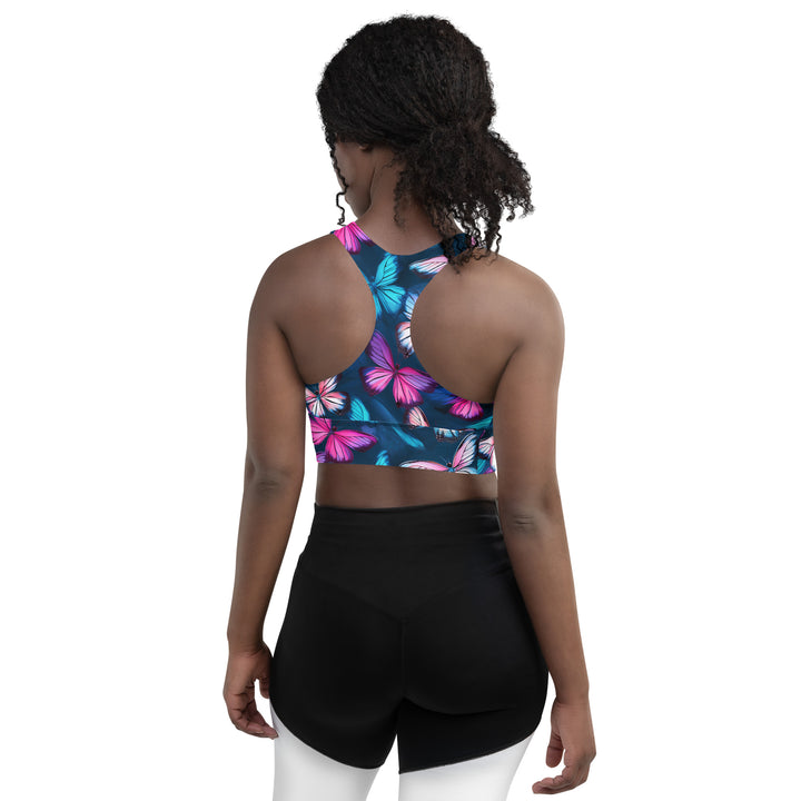 [Wild Side] Butterfly Effect Longline Sports Bra Sports Bra The Hyper Culture