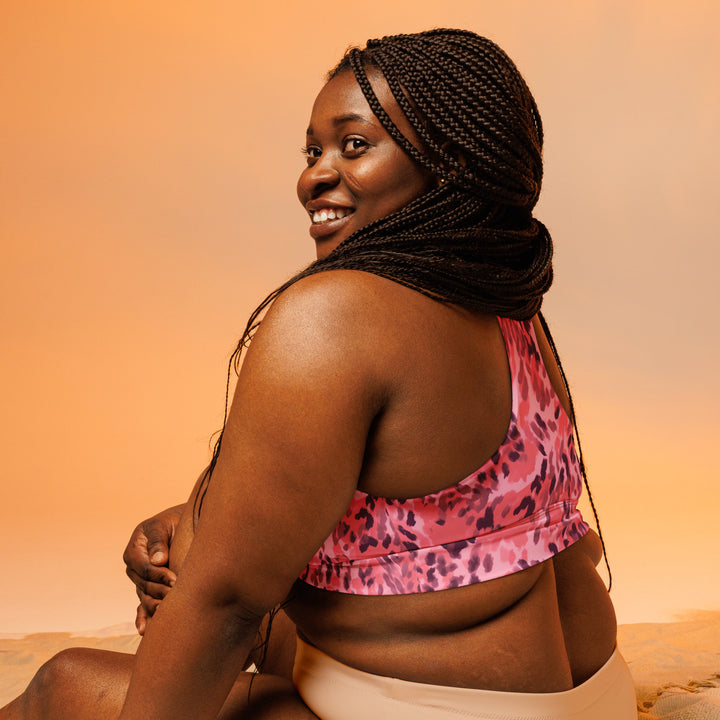 [Wild Side] Pinkie Spots Longline Sports Bra Sports Bra The Hyper Culture