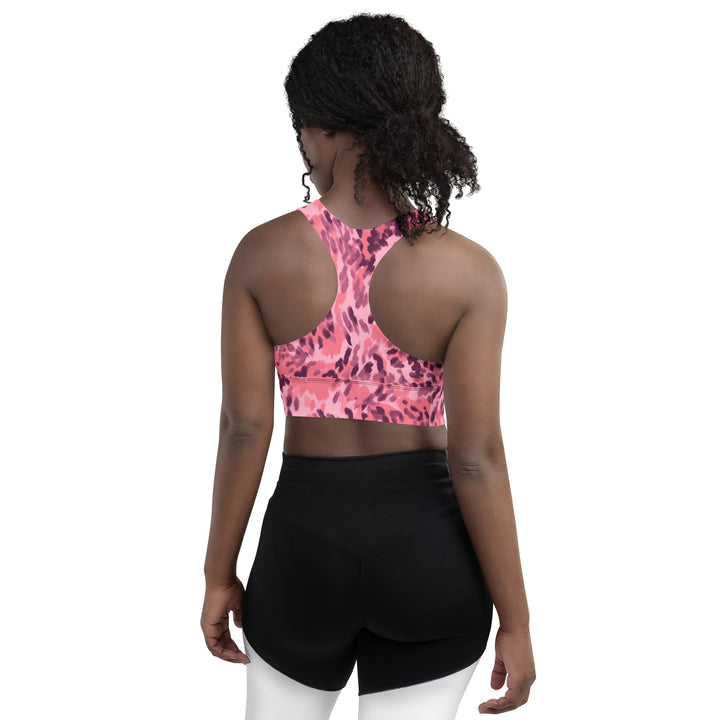 [Wild Side] Pinkie Spots Longline Sports Bra Sports Bra The Hyper Culture