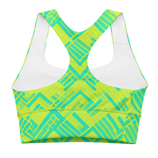 [GeoModa] Lemon Zest Longline Sports Bra Sports Bra The Hyper Culture