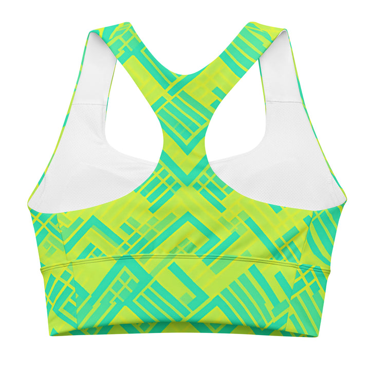 [GeoModa] Lemon Zest Longline Sports Bra Sports Bra The Hyper Culture