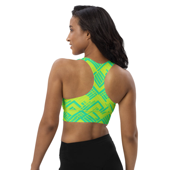 [GeoModa] Lemon Zest Longline Sports Bra Sports Bra The Hyper Culture